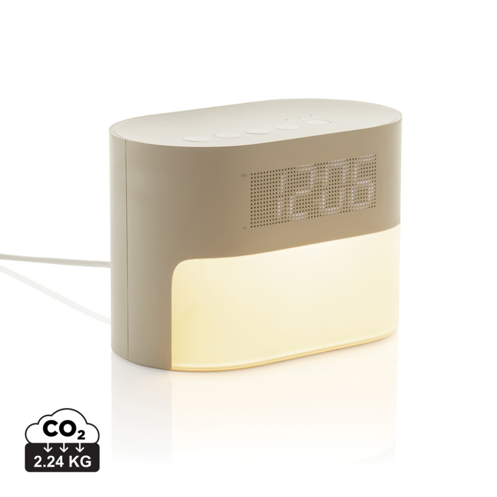 Logo trade advertising products image of: LumaRise RCS reycled plastic white noise alarm clock