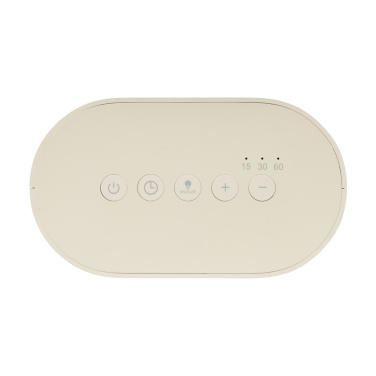 Logo trade promotional gifts image of: LumaRise RCS reycled plastic white noise alarm clock