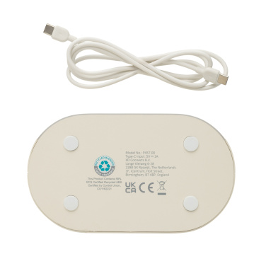 Logotrade promotional item picture of: LumaRise RCS reycled plastic white noise alarm clock