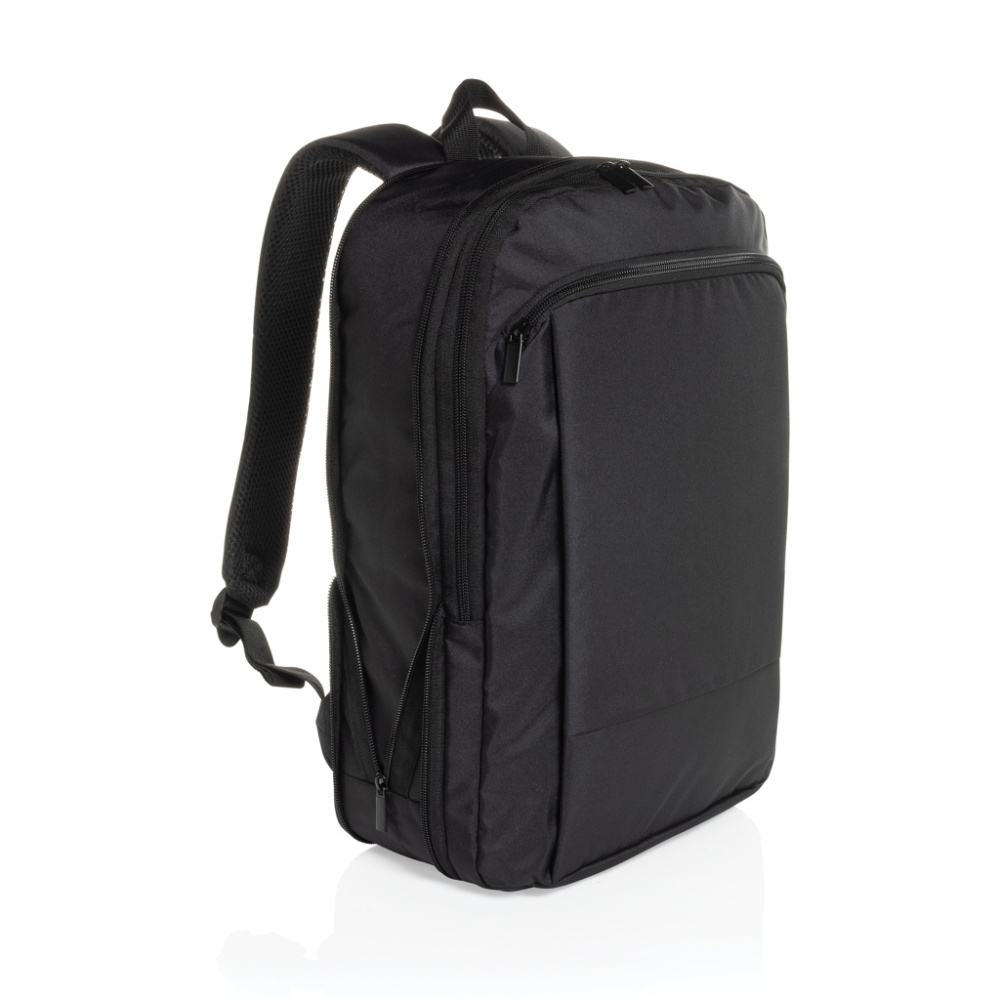 Logo trade promotional merchandise picture of: Flexpack Aware™ RPET Expandable Slim 15.6" Laptop Backpack