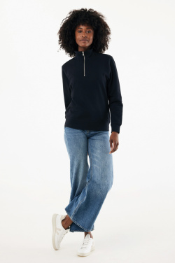 Logo trade promotional merchandise picture of: IQONIQ Elgon recycled cotton quarter zip sweater