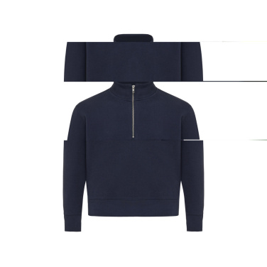 Logotrade promotional item image of: IQONIQ Elgon recycled cotton quarter zip sweater
