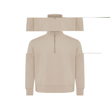 Logotrade promotional gift image of: IQONIQ Elgon recycled cotton quarter zip sweater