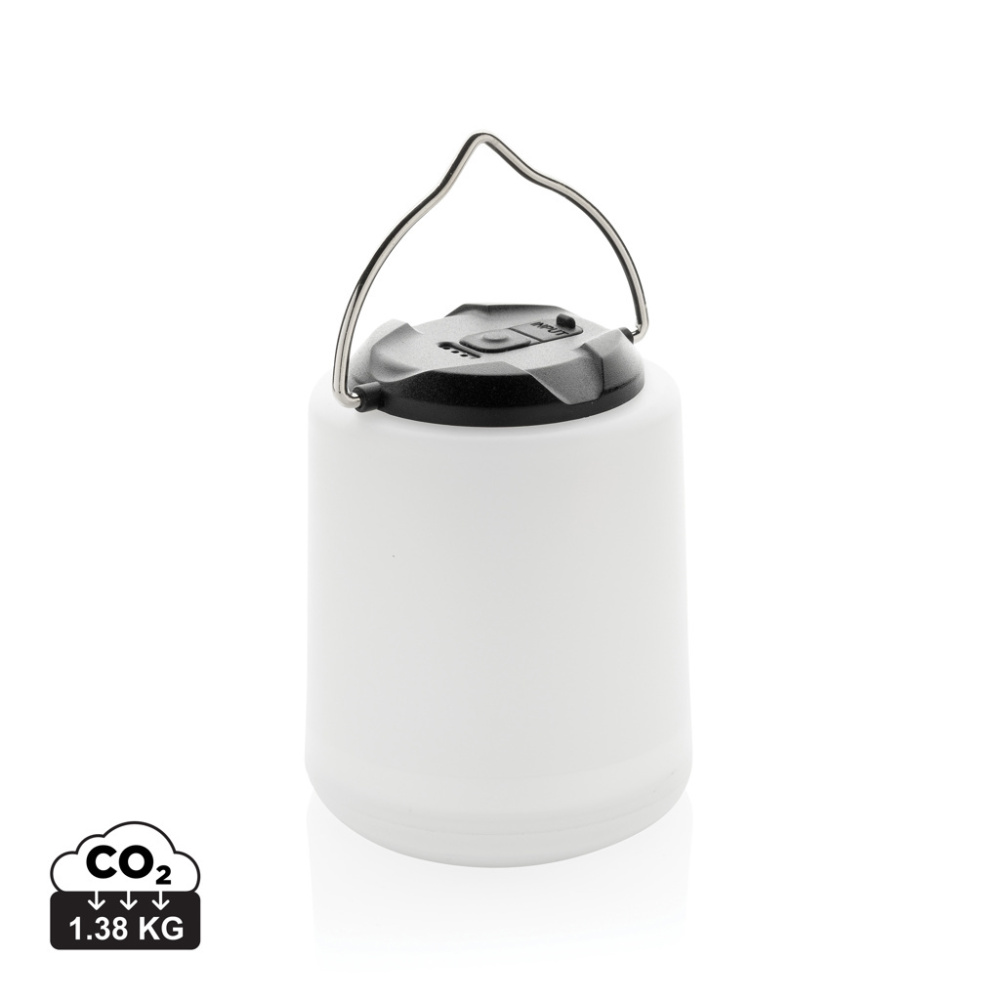 Logotrade promotional merchandise image of: Limio RCS recycled plastic portable re-chargeable table lamp