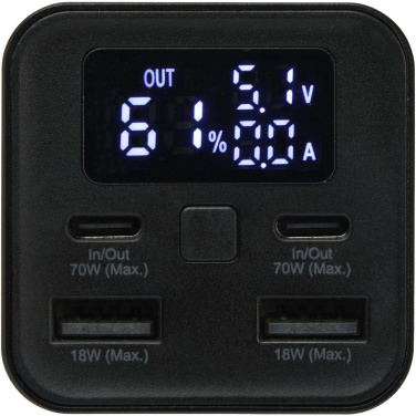 Logotrade business gift image of: Acamar 20.000 mAh 70W recycled aluminium laptop power bank