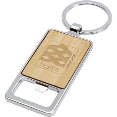 Logotrade promotional giveaway image of: Snapper bamboo keychain with bottle opener