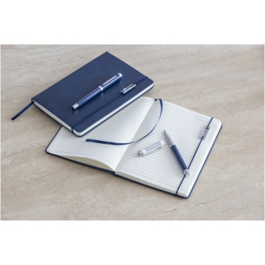 Logo trade corporate gifts picture of: Legato Elegance A5 hard cover notebook and rollerball pen set