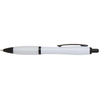 Logo trade business gift photo of: Nash recycled plastic ballpoint pen with black trims (black ink)