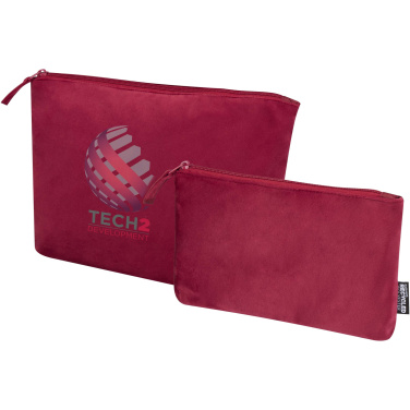 Logo trade corporate gift photo of: Swift GRS recycled velvet toiletry bag set