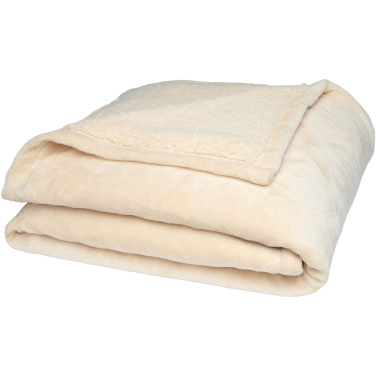 Logo trade advertising products picture of: Ashen GRS recycled sherpa blanket