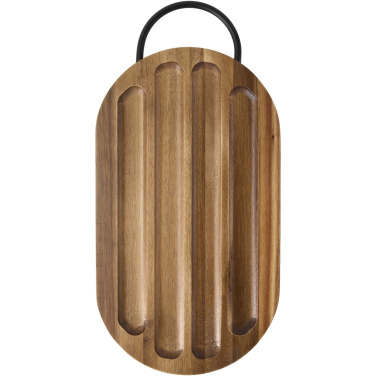Logo trade corporate gifts picture of: Prestige acacia wood chopping board with bread knife