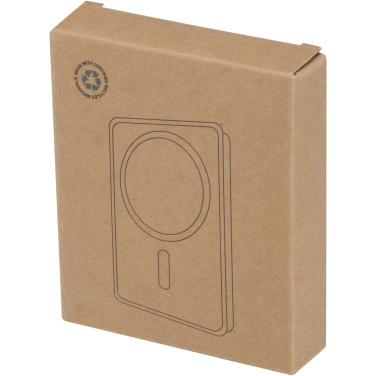 Logo trade corporate gift photo of: Acrab 10.000 mAh 15W magnetic wireless power bank with 20W PD - made from recycled plastic