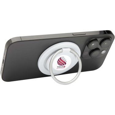 Logo trade promotional gifts image of: Albali recycled plastic magnetic phone holder with ring stand