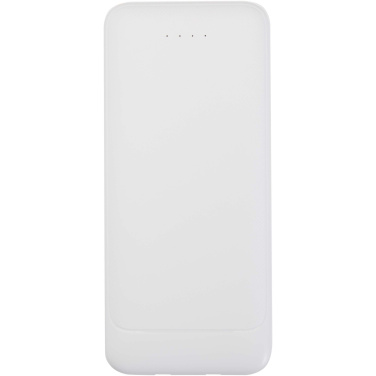 Logotrade advertising products photo of: Adhil 10.000 mAh 10W recycled plastic power bank with 2 built-in cables