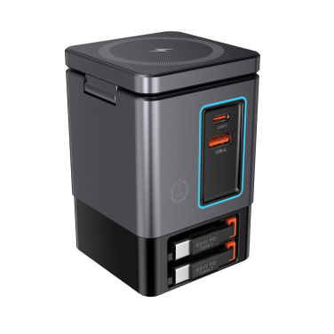 Logo trade corporate gift photo of: Urban Vitamin Sacramento 105W GAN charger+retractable cables