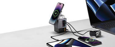 Logo trade promotional gift photo of: Urban Vitamin Sacramento 105W GAN charger+retractable cables