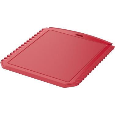 Logo trade promotional giveaway photo of: Thrym rectangular recycled plastic ice scraper