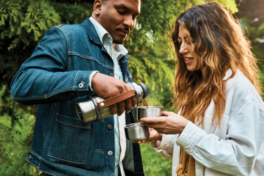 Logo trade promotional merchandise image of: Black+Blum Explorer Flask Duo 1L