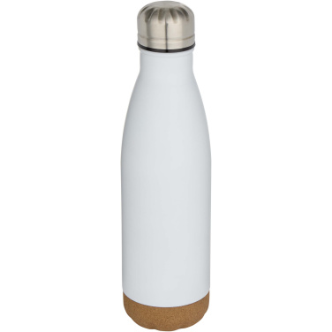 Logotrade promotional giveaway picture of: Cove 500 ml double wall vacuum insulated stainless steel water bottle with cork details