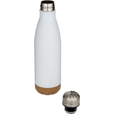 Logotrade promotional merchandise photo of: Cove 500 ml double wall vacuum insulated stainless steel water bottle with cork details
