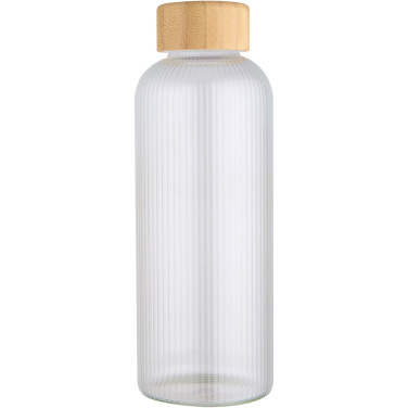 Logotrade promotional gift image of: Mirage 650 ml single-walled borosilicate glass bottle with bamboo lid