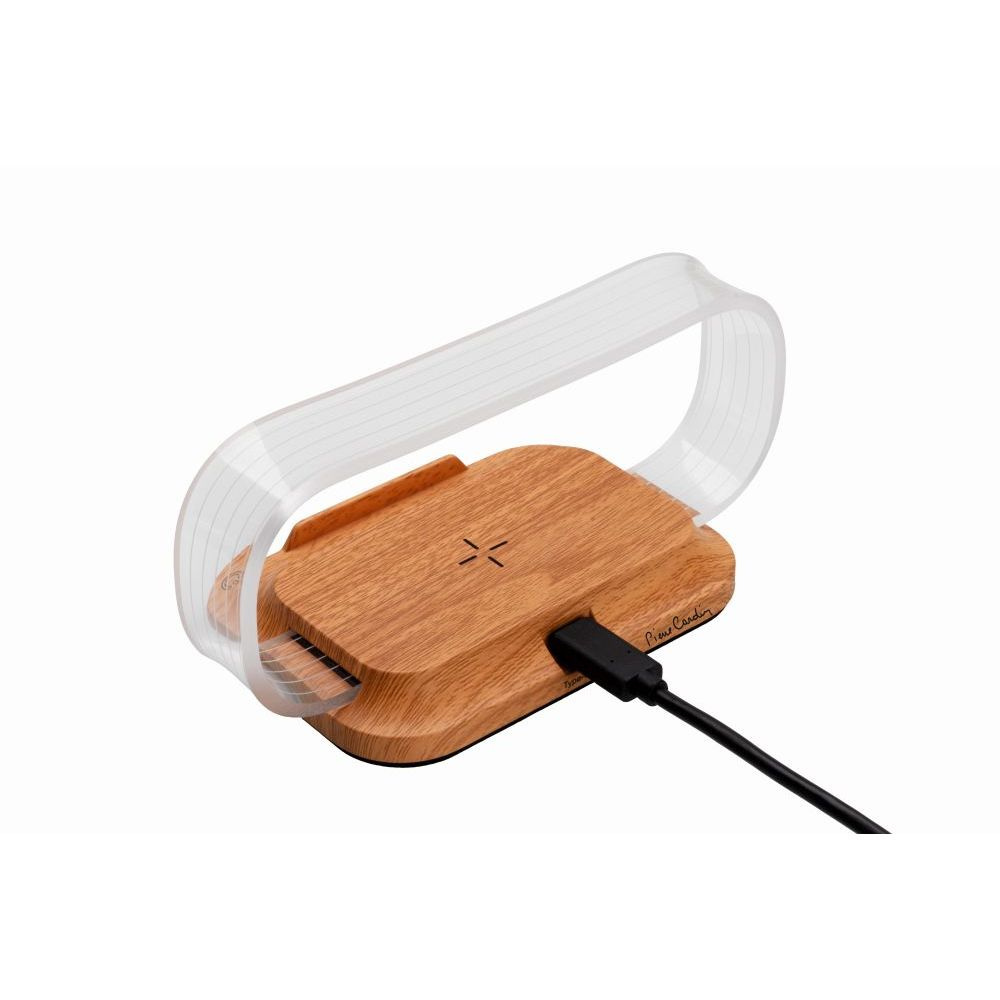 Logo trade promotional items image of: Phone stand with wireless charger JEROME Pierre Cardin