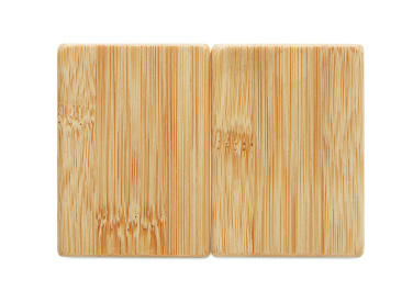 Logo trade promotional merchandise picture of: Bamboo salt & pepper set