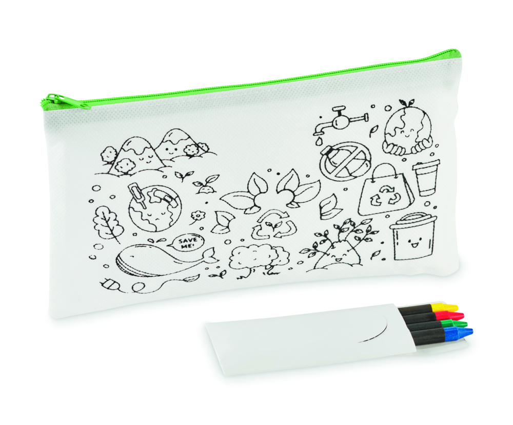 Logotrade promotional giveaway picture of: Pencil case with 4 crayons