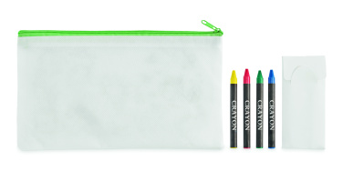 Logotrade advertising products photo of: Pencil case with 4 crayons