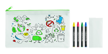Logotrade promotional product picture of: Pencil case with 4 crayons