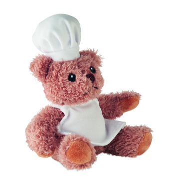 Logo trade promotional giveaways picture of: Teddy bear plush chef
