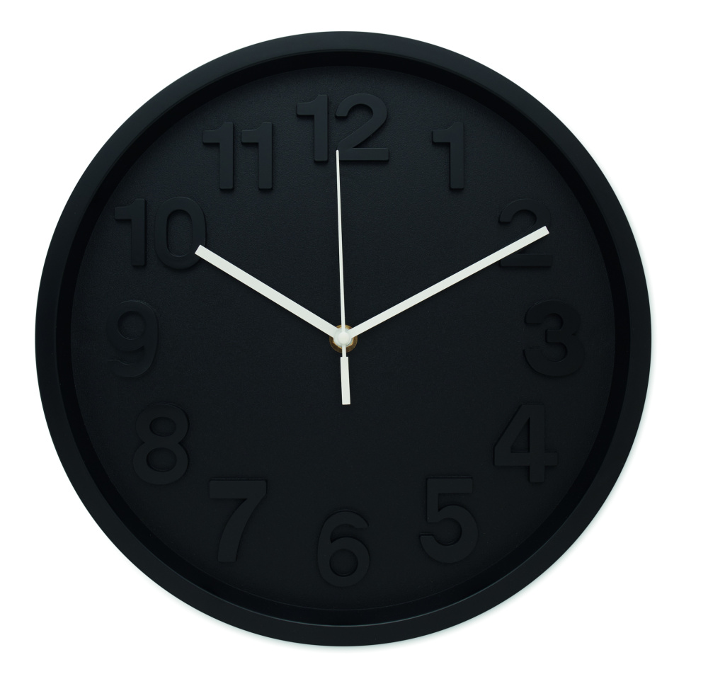 Logo trade promotional giveaways image of: Wall clock in PP