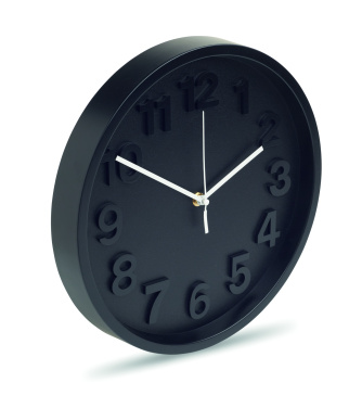 Logo trade advertising products image of: Wall clock in PP