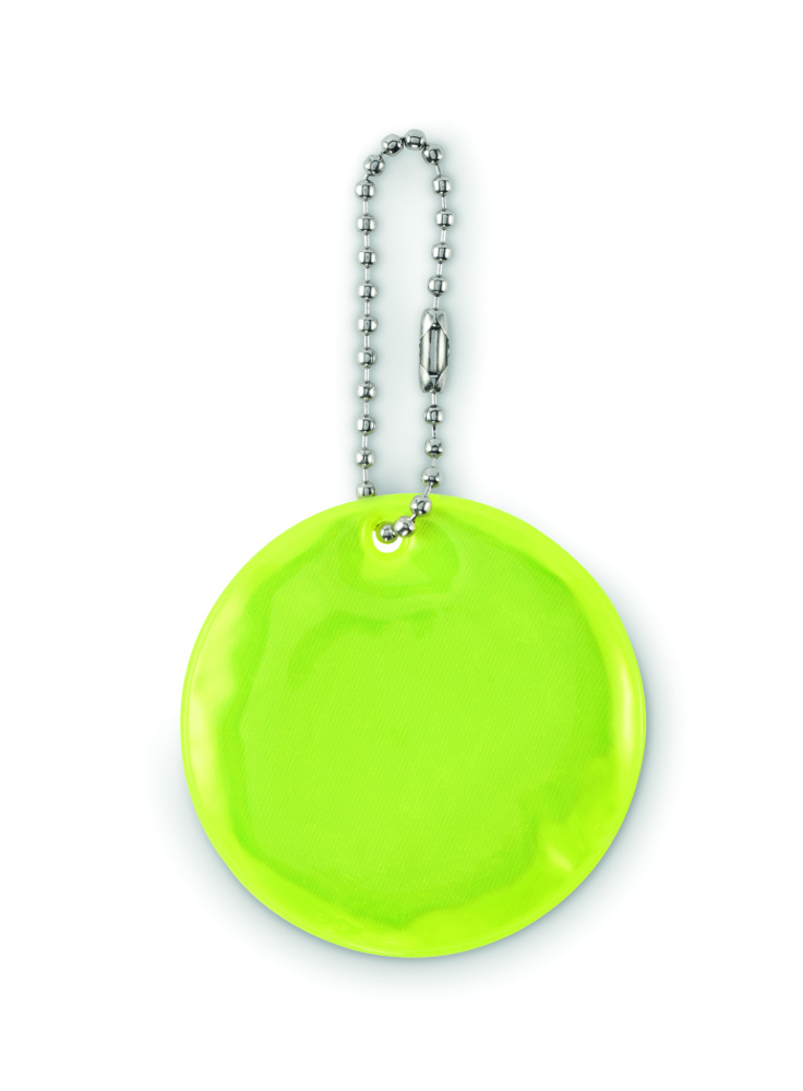 Logotrade promotional giveaway image of: Round reflective keyring