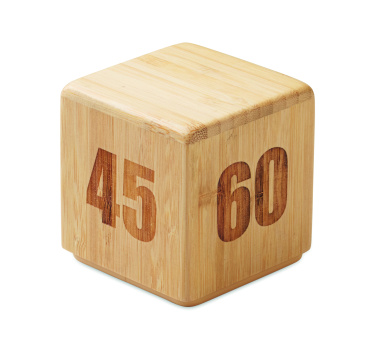 Logo trade promotional gift photo of: Bamboo twist snooze timer