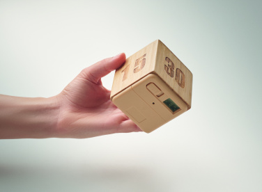 Logo trade corporate gift photo of: Bamboo twist snooze timer