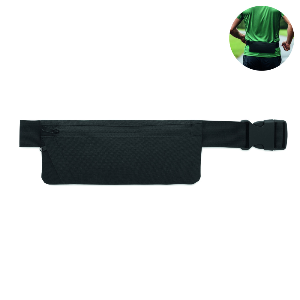 Logotrade advertising products photo of: Sports waist bag 600D RPET