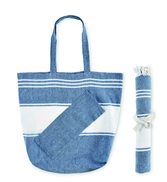 Logo trade promotional product photo of: Beach bag with hammam towel