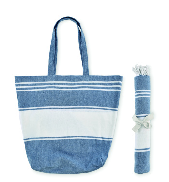 Logotrade promotional item image of: Beach bag with hammam towel
