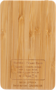Logo trade promotional items image of: Power Bank 5000 mAh with illuminated logo