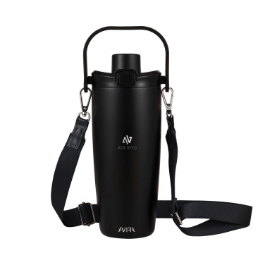 Logotrade promotional merchandise picture of: Avira Ayala RCS re-steel duosip lockable crossbody tumbler