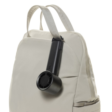 Logo trade promotional products image of: Twist RCS recycled plastic re-chargeable portable fan