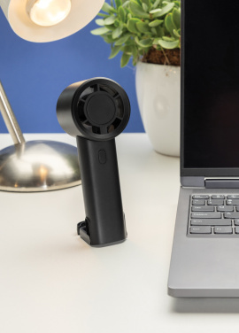 Logo trade promotional gift photo of: Twist RCS recycled plastic re-chargeable portable fan