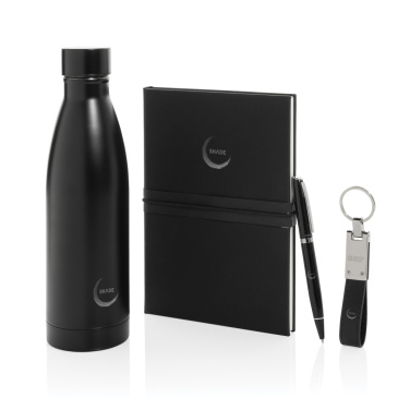 Logo trade advertising products image of: Swiss Peak RCS deluxe business gift set w/ water bottle
