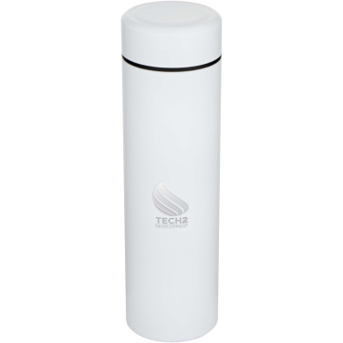 Logo trade corporate gifts image of: Taylor 450 ml double wall stainless steel flask with tea strainer