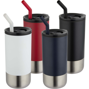 Logotrade promotional item image of: Grayson 480 ml RCS recycled insulated tumbler with straw