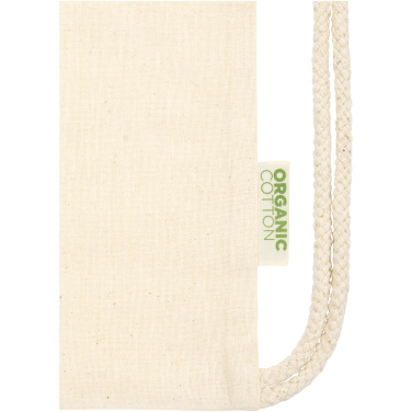Logotrade promotional giveaway image of: Odisha 100 g/m² OCS organic drawstring bag 5L