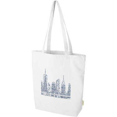 Logo trade corporate gifts picture of: Odisha 180 g/m² OCS organic wide bottom tote bag 11L