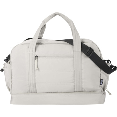Logo trade promotional giveaways image of: Puffer GRS recycled duffel bag with insulated bottom 30L