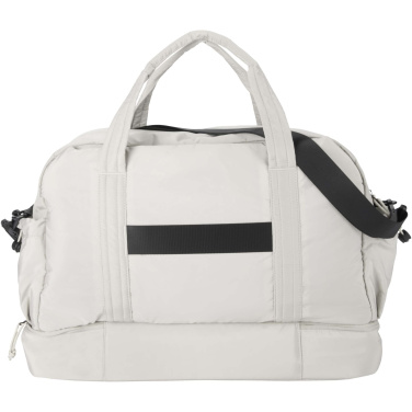 Logo trade promotional item photo of: Puffer GRS recycled duffel bag with insulated bottom 30L